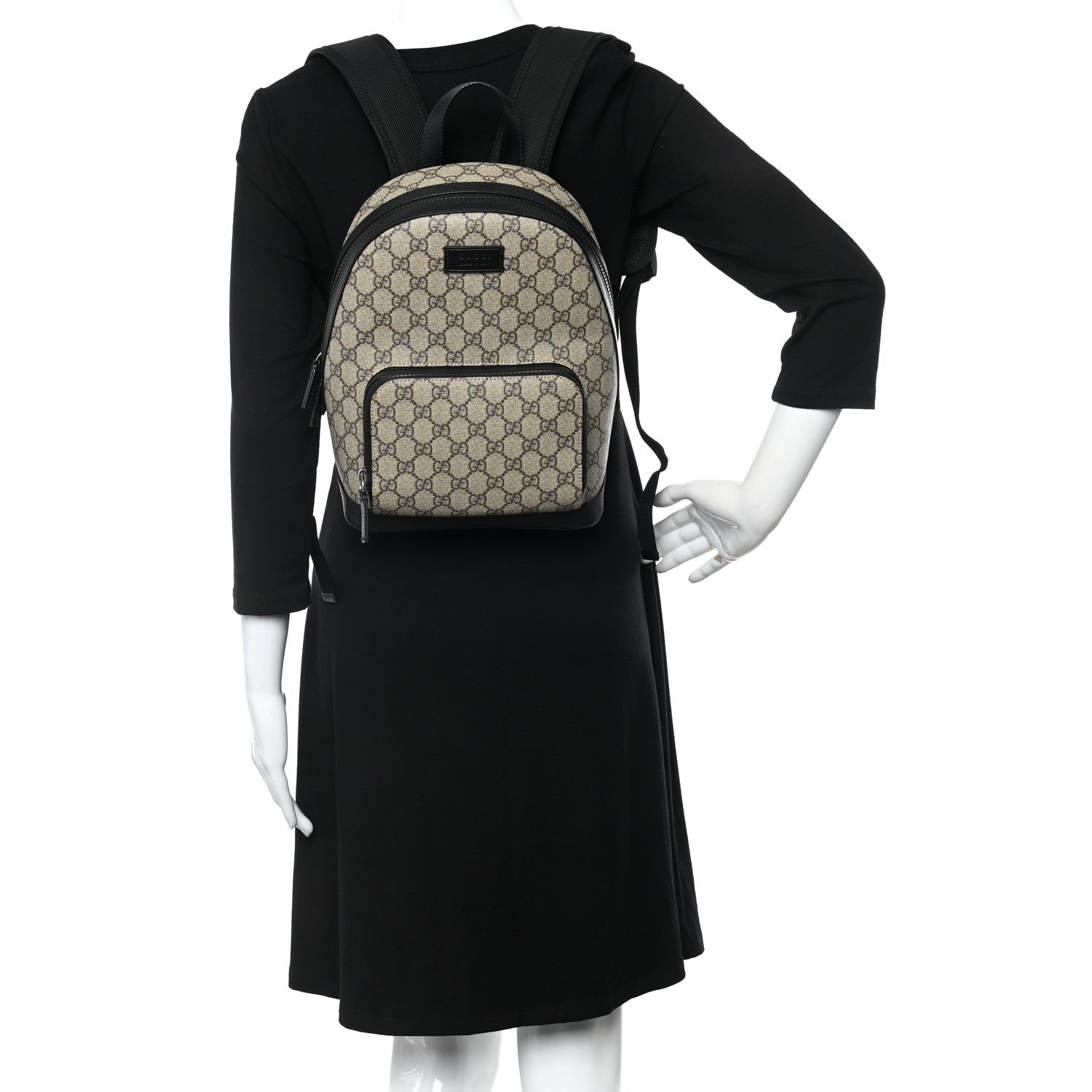 Gucci GG Supreme Monogram Small Eden Day Backpack Black 2 of 12