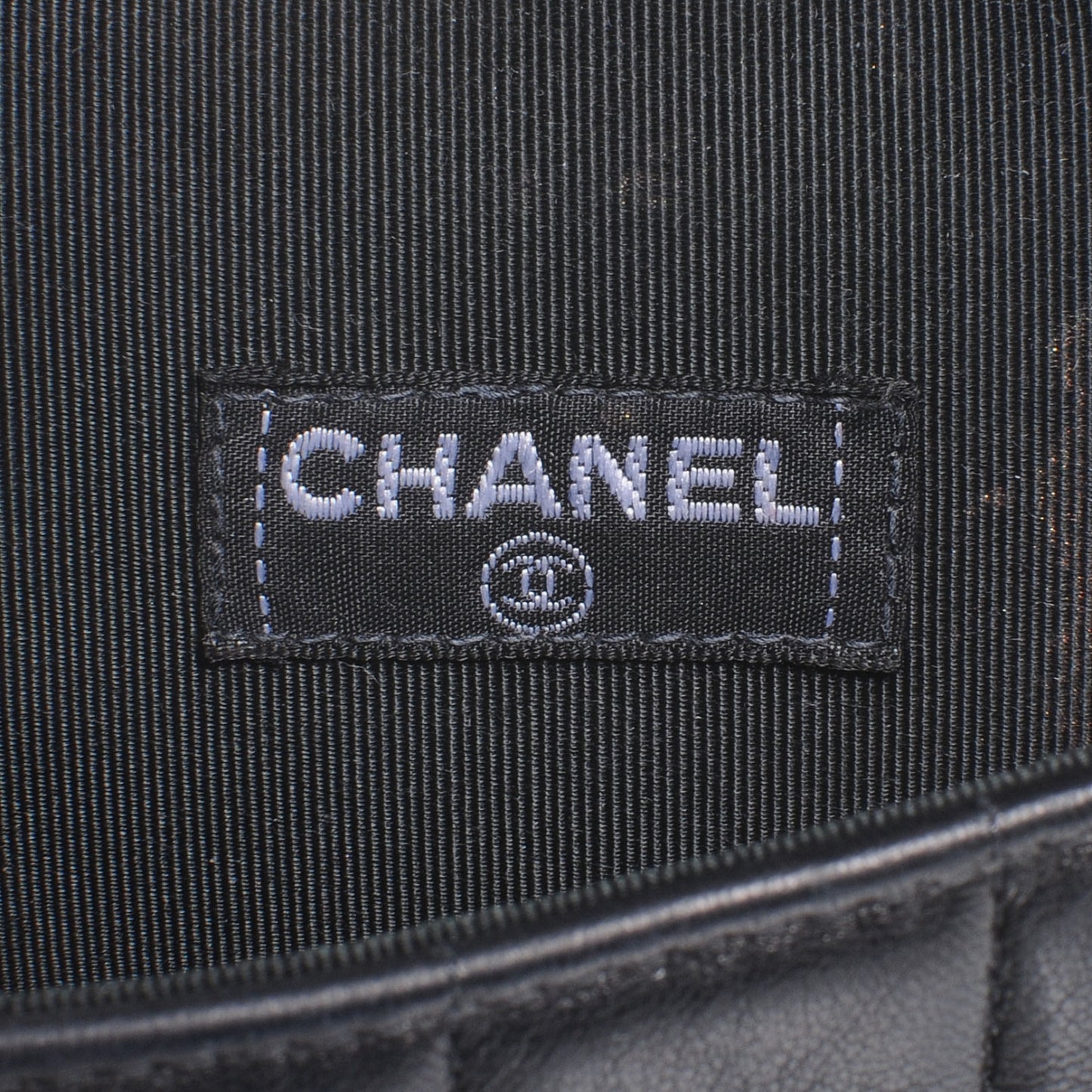Lambskin Chocolate Bar Mini Flap Black