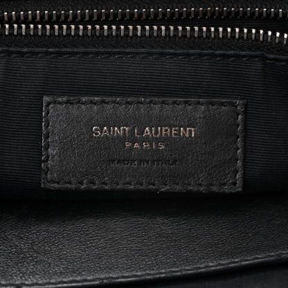 Saint Laurent Crinkled Calfskin Matelasse Monogram Medium Niki Chain Satchel Black 6 of 11