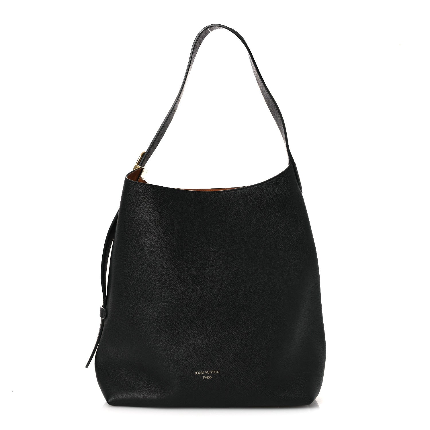Louis Vuitton Grained Calfskin Low Key Hobo MM Black 1 of 10