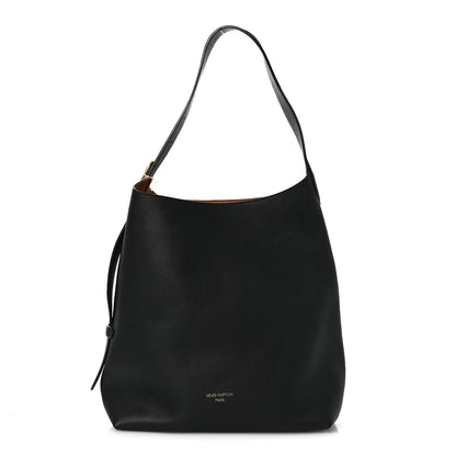 Louis Vuitton Grained Calfskin Low Key Hobo MM Black 1 of 10