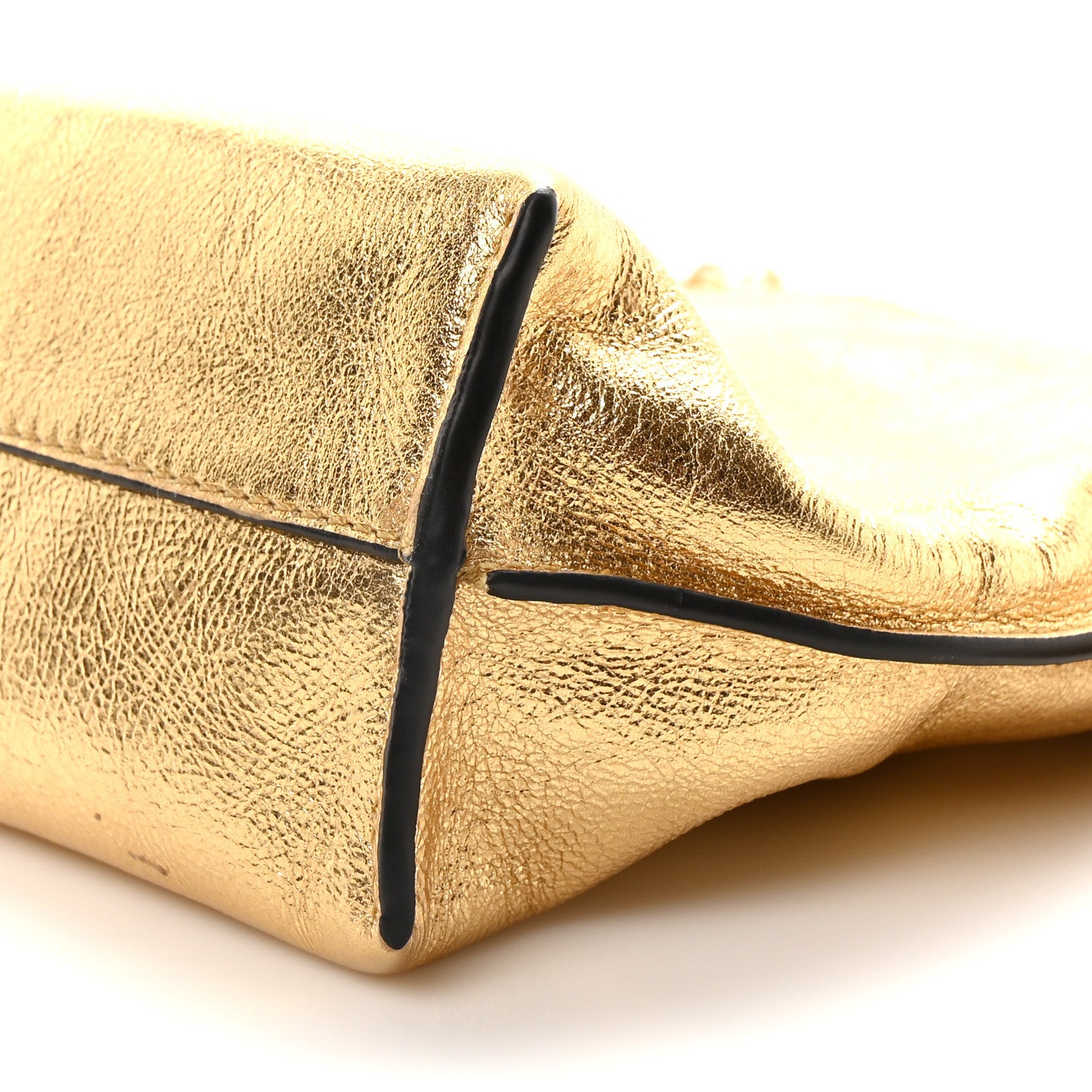 Loewe Metallic Calfskin Mini Chain Flamenco Knot Clutch Gold 9 of 9