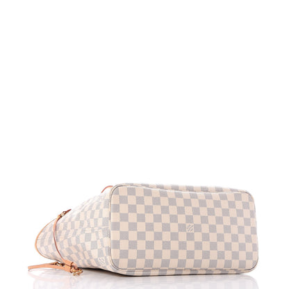 Louis Vuitton Damier Azur Neo Neverfull MM Rose Ballerine 4 of 9