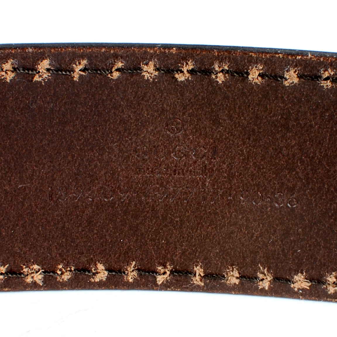Mens Leather Crest Buckle Belt 90 36 Brown
