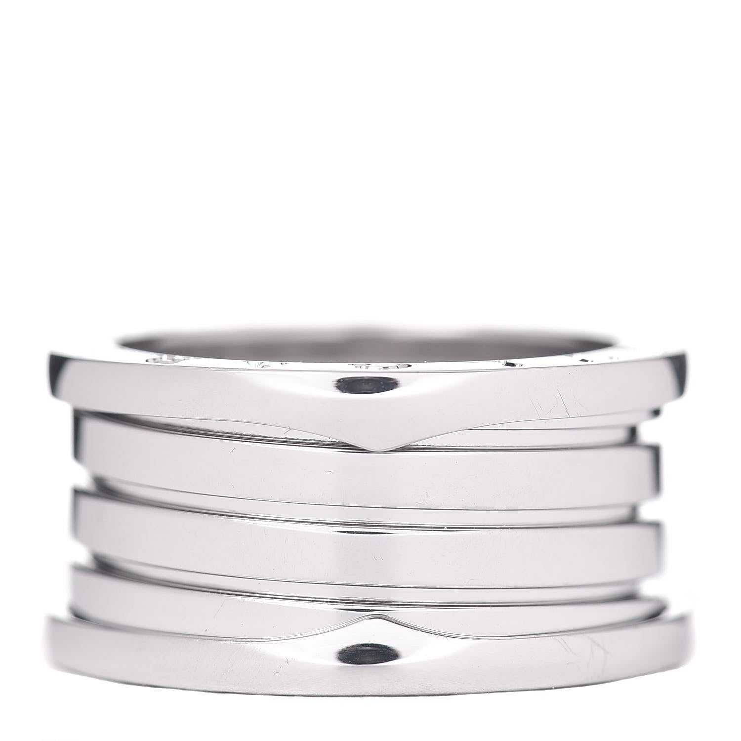 Bulgari 18K White Gold B.Zero1 Four-Band Ring 56 7.5 1 of 5