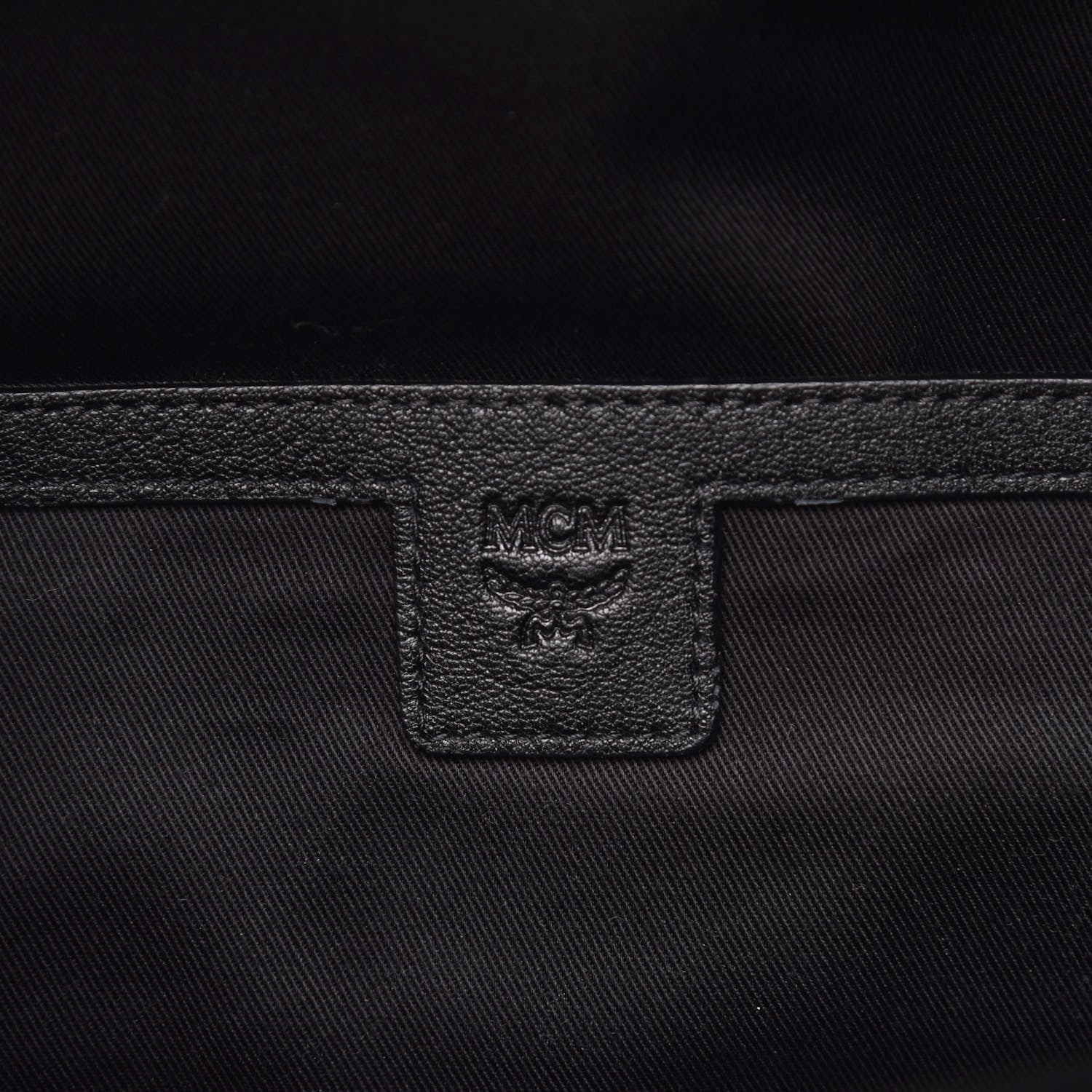 MCM Calfskin Ottomar Medium Two Tone Monogram Backpack Black 7 of 9