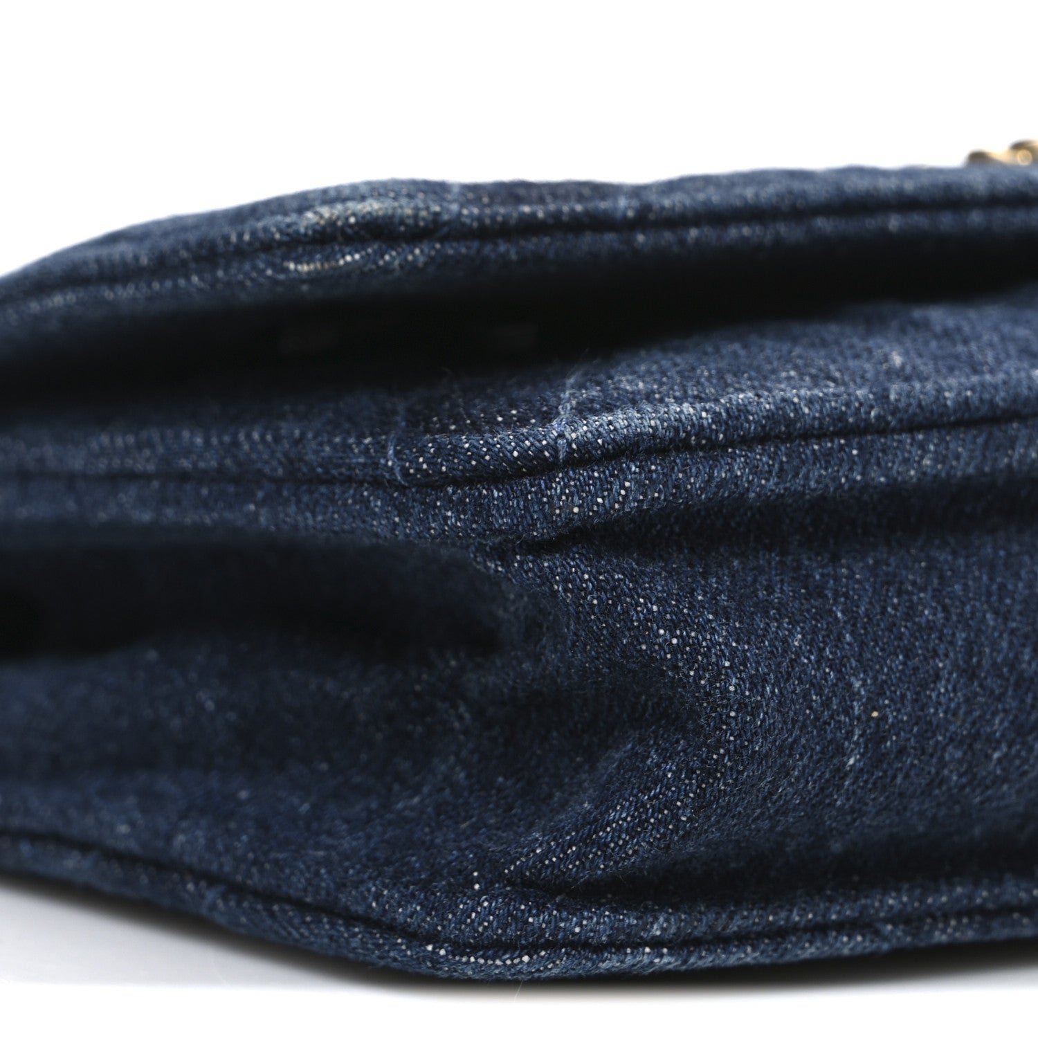 Chanel Denim Quilted Chanel 19 Wallet On Chain WOC Blue 8 of 9
