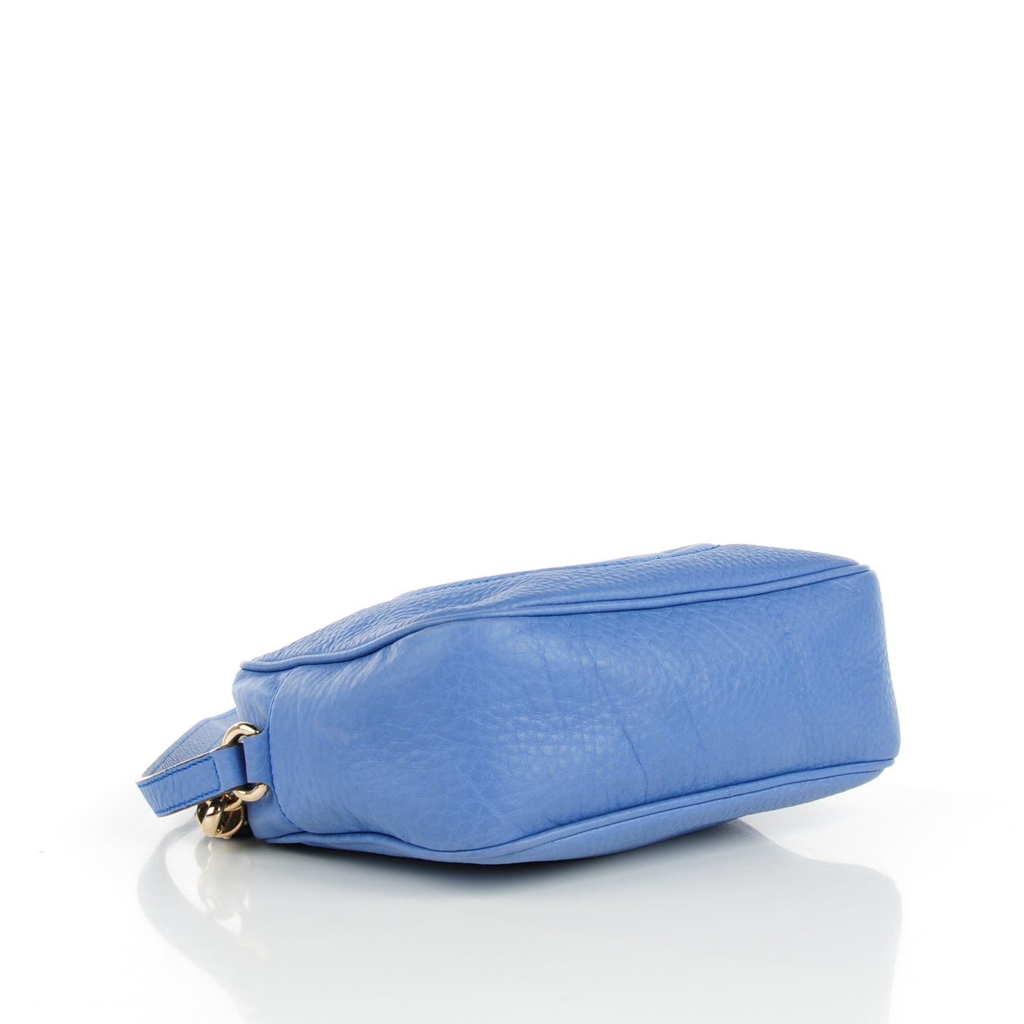 Pebbled Calfskin Small Soho Disco Bag Periwinkle