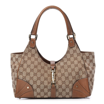 Gucci Monogram Calfskin Large Bardot Shoulder Bag Brown 1 of 10