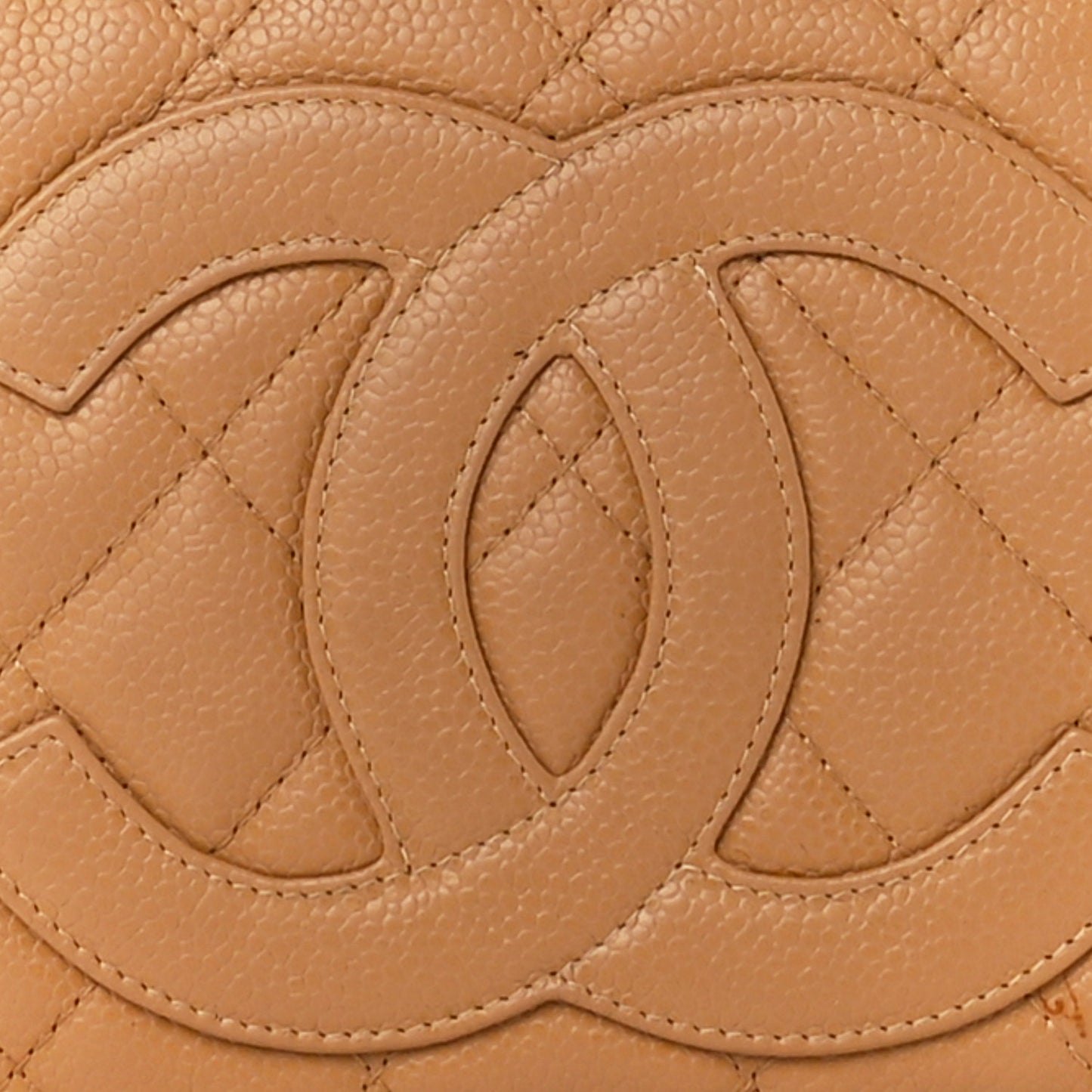 Caviar Quilted Timeless CC Shoulder Bag Beige