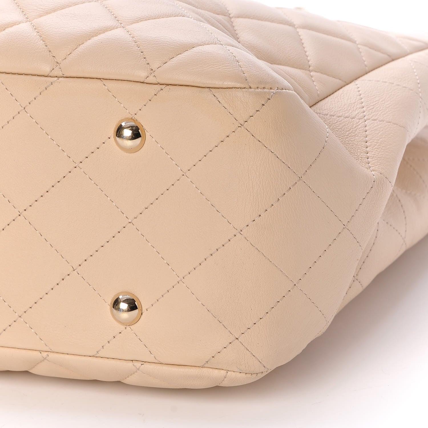 Chanel Calfskin Quilted Large CC Shopping Tote Beige 12 of 12