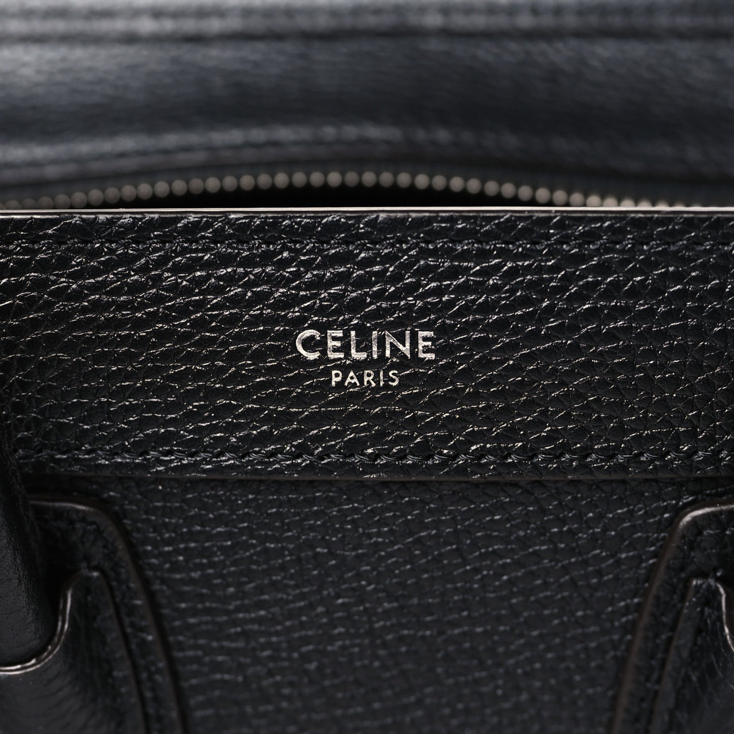 Drummed Calfskin Nano Luggage Black