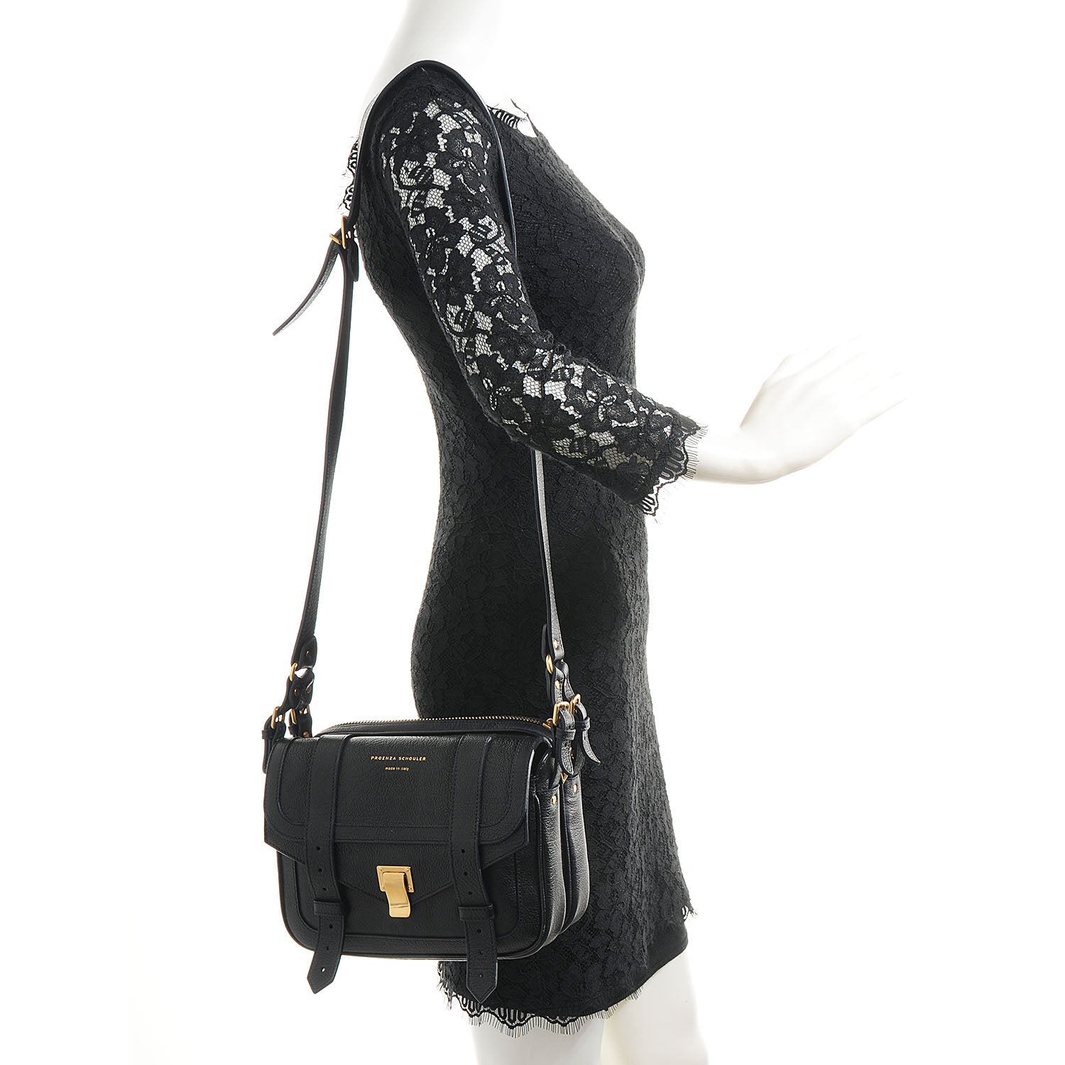Proenza Schouler Leather Double Bag Black 2 of 9