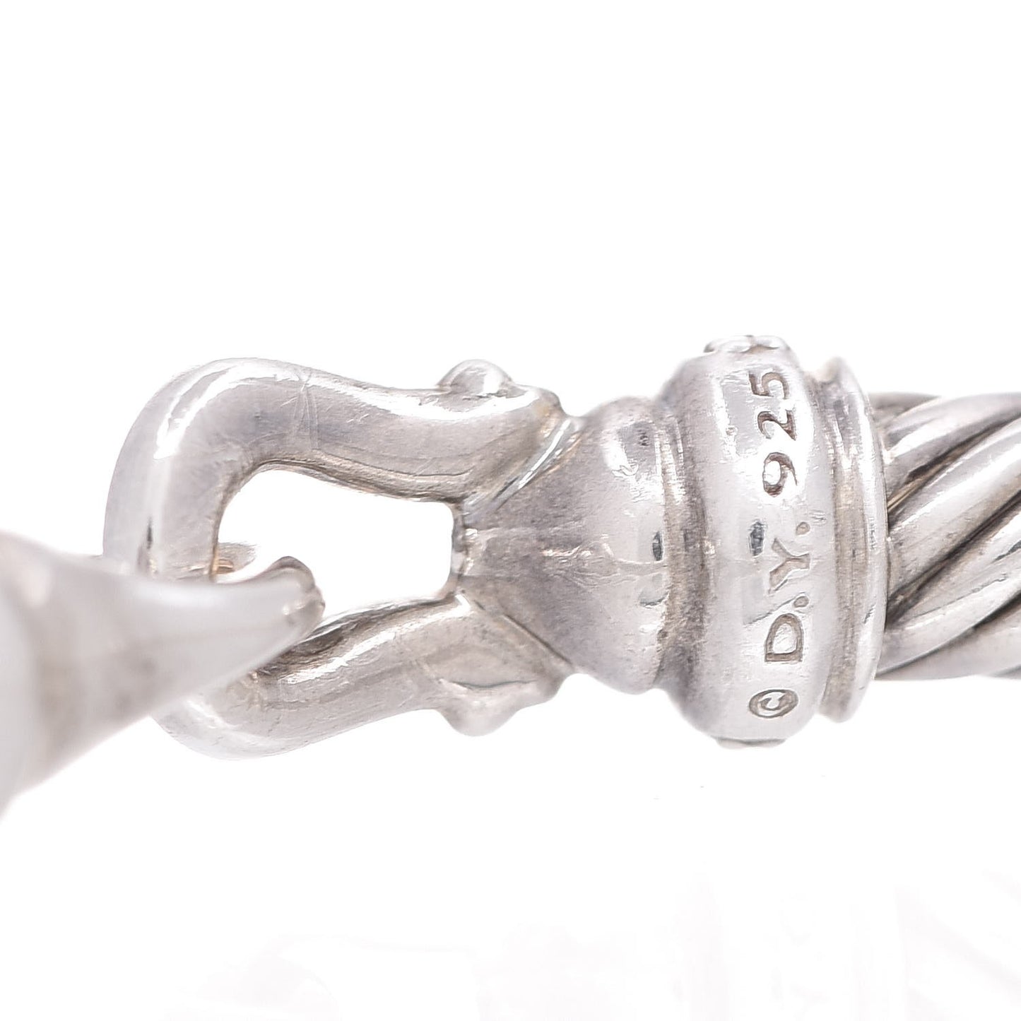 Sterling Silver Diamond 5mm Cable Buckle Bracelet