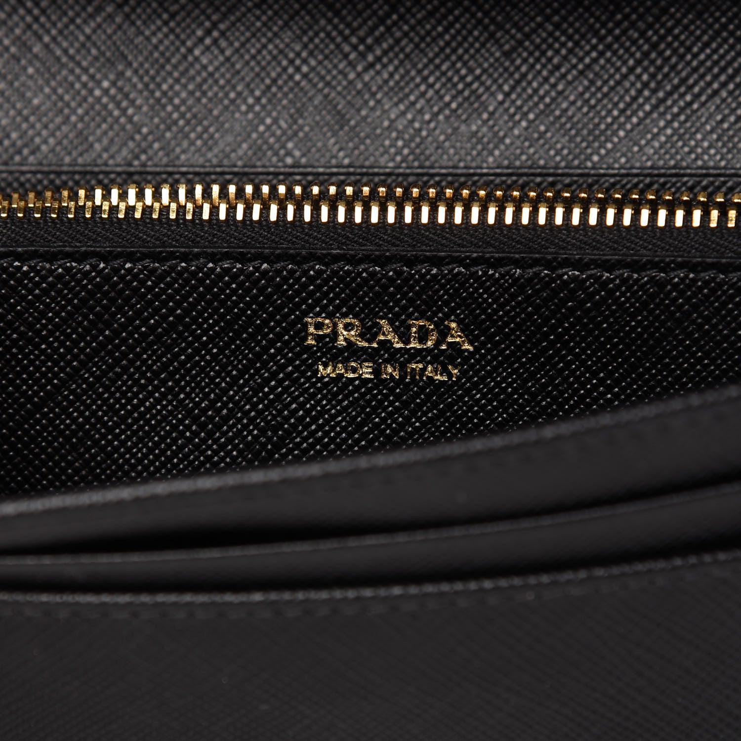 Prada Saffiano Triangle Logo Continental Flap Travel Wallet Black 8 of 10