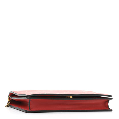 Christian Dior Calfskin Embossed Stars Wallet on Chain Rouge Gold 4 of 10
