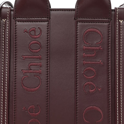 Chloe Calfskin Small Woody Tote Deep Violine 8 of 10