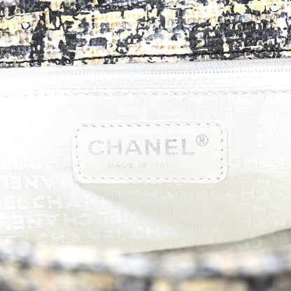 Chanel Tweed Flap Bag White Black Multicolor 6 of 10
