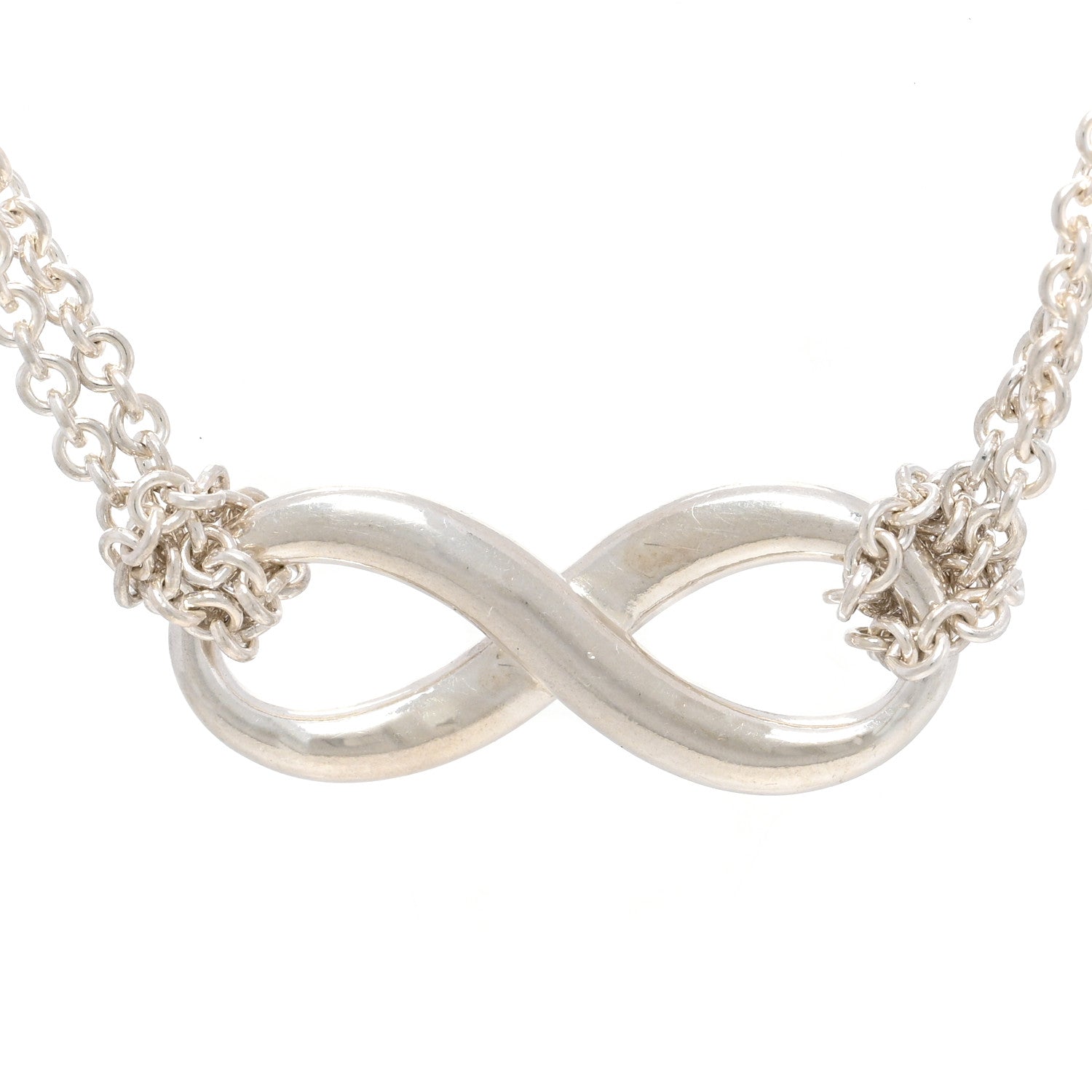 Tiffany Sterling Silver Infinity Pendant Necklace 3 of 4