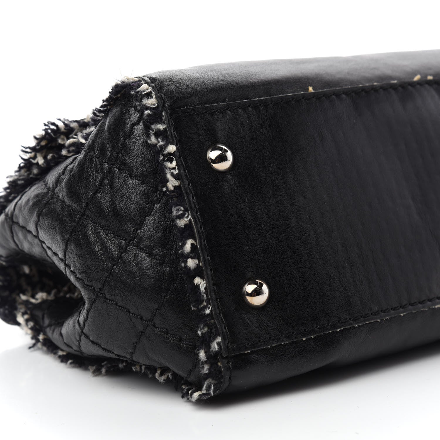 Chanel Tweed Calfskin Tweedy Single Flap Black 6 of 14