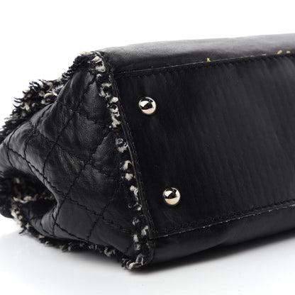 Chanel Tweed Calfskin Tweedy Single Flap Black 6 of 14