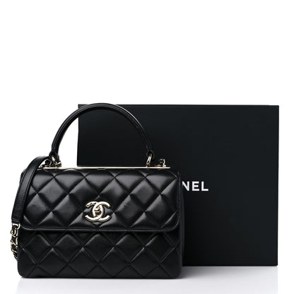 Chanel Lambskin Quilted Small Trendy CC Dual Handle Flap Bag Black 12 of 12