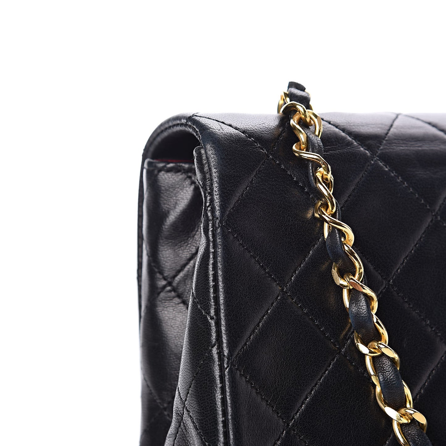 Lambskin Quilted Small Single Flap Bag Black
