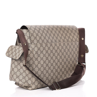Gucci GG Plus Monogram Messenger Diaper Bag Dark Brown 3 of 13