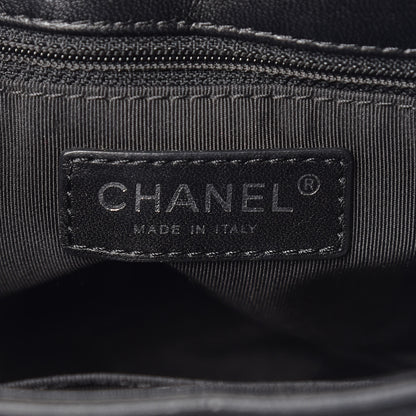 Chanel Lambskin Quilted Messenger Flap Black 9 of 11