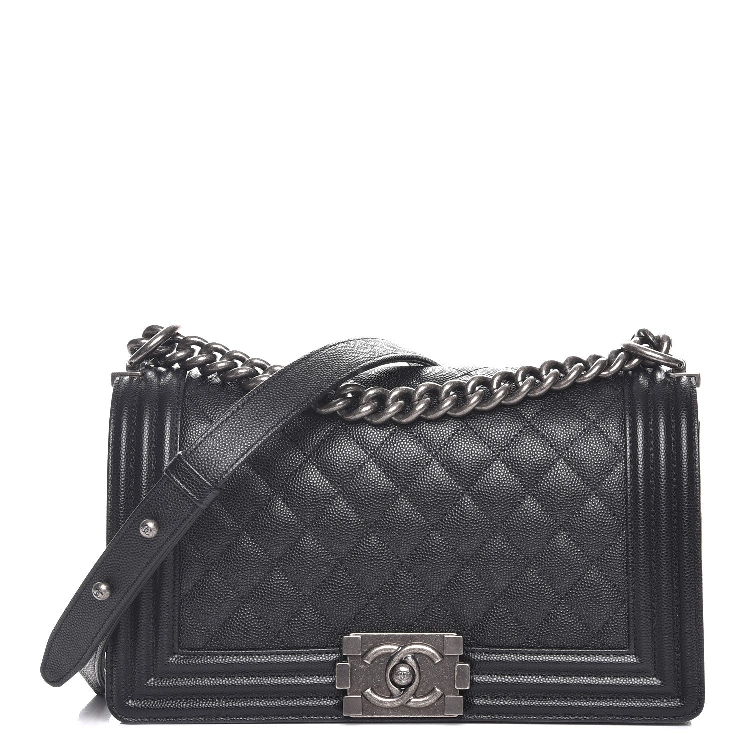 Chanel Caviar Quilted Medium Boy Flap Black 1 of 8
