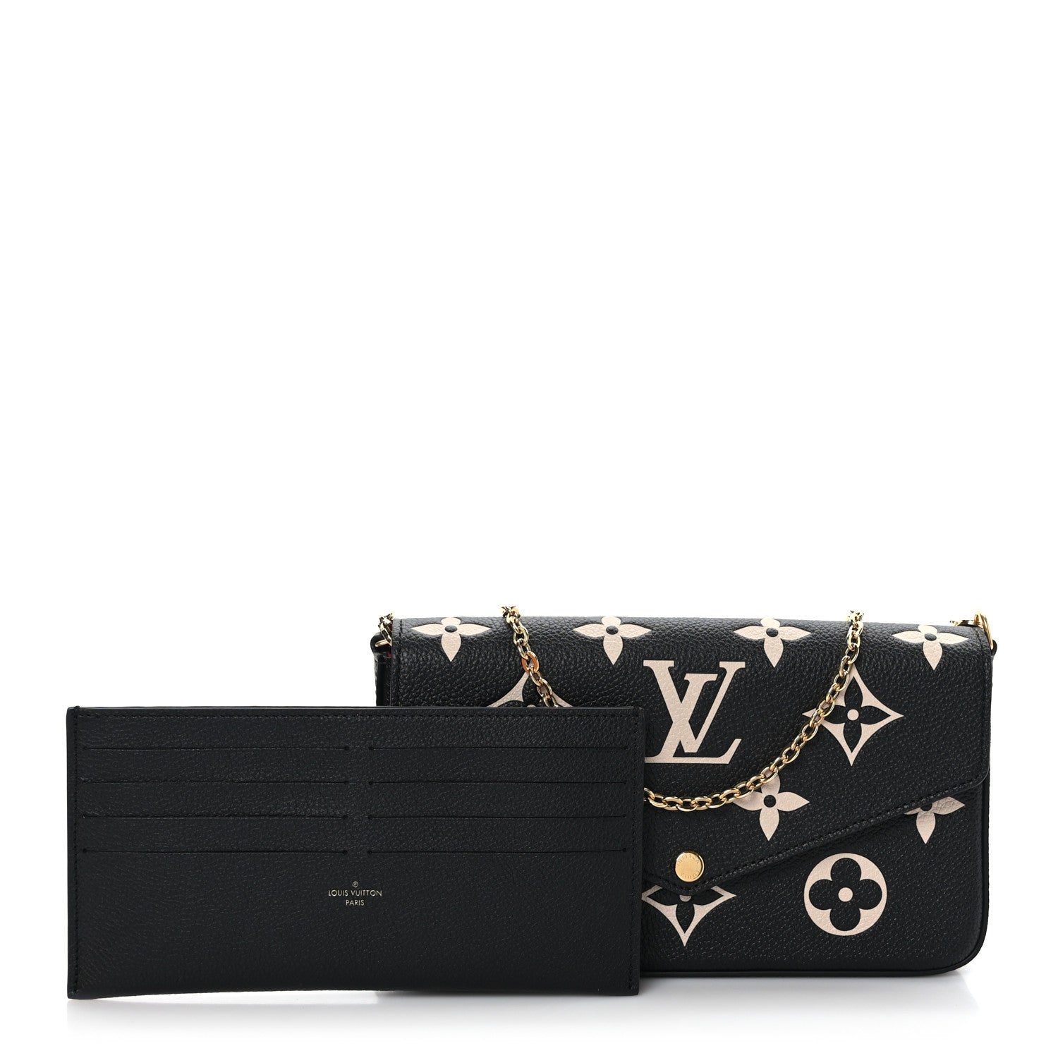 Louis Vuitton Empreinte Monogram Giant Felicie Pochette Black Beige 3 of 9