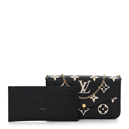 Louis Vuitton Empreinte Monogram Giant Felicie Pochette Black Beige 3 of 9