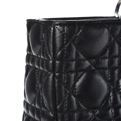 Christian Dior Lambskin Cannage Large Lady Dior Black 15 of 16