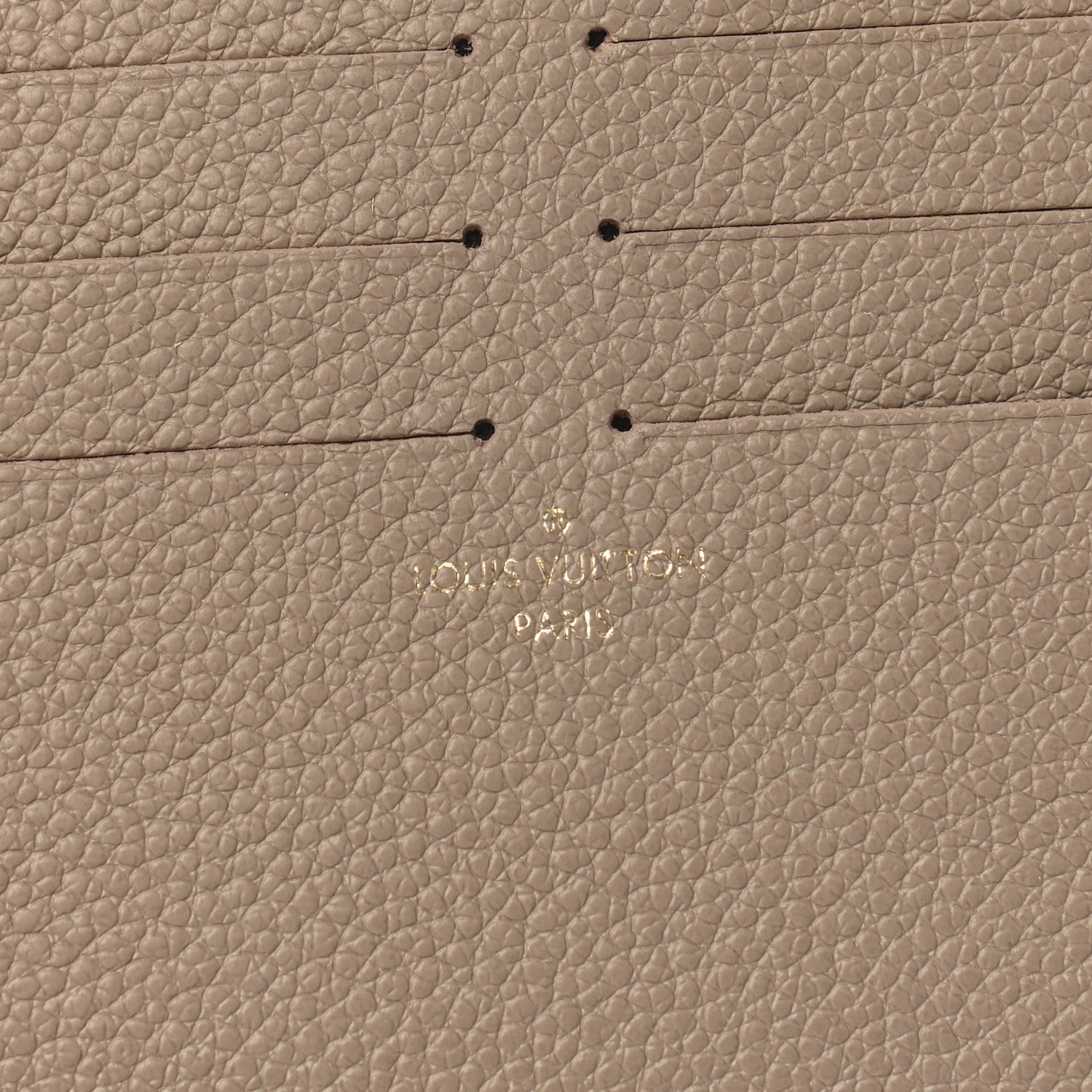 Louis Vuitton Calfskin Felicie Chain Wallet Card Holder Insert Tourterelle 6 of 6
