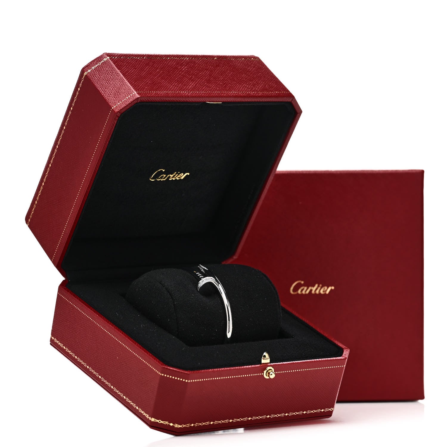 Cartier 18K White Gold Diamond Juste Un Clou Bracelet 16 5 of 5