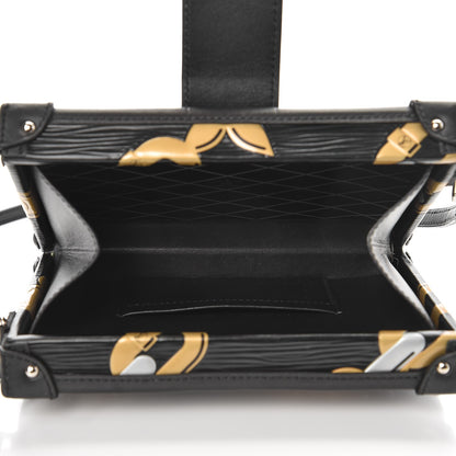 Louis Vuitton Epi Chain Flower Petite Malle Black 5 of 7