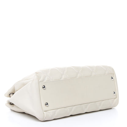 Chanel Calfskin Double Stitch Large Hamptons Flap Bag White 4 of 20
