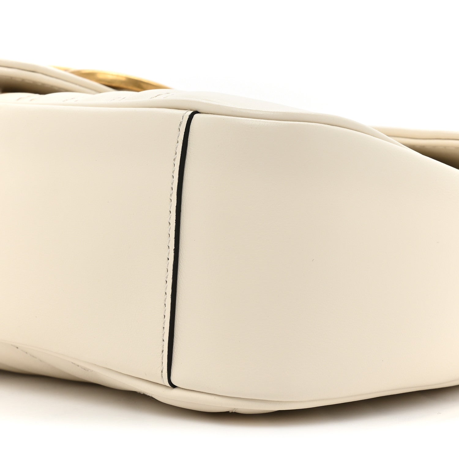Gucci Calfskin Matelasse Small GG Marmont Shoulder Bag White 8 of 10