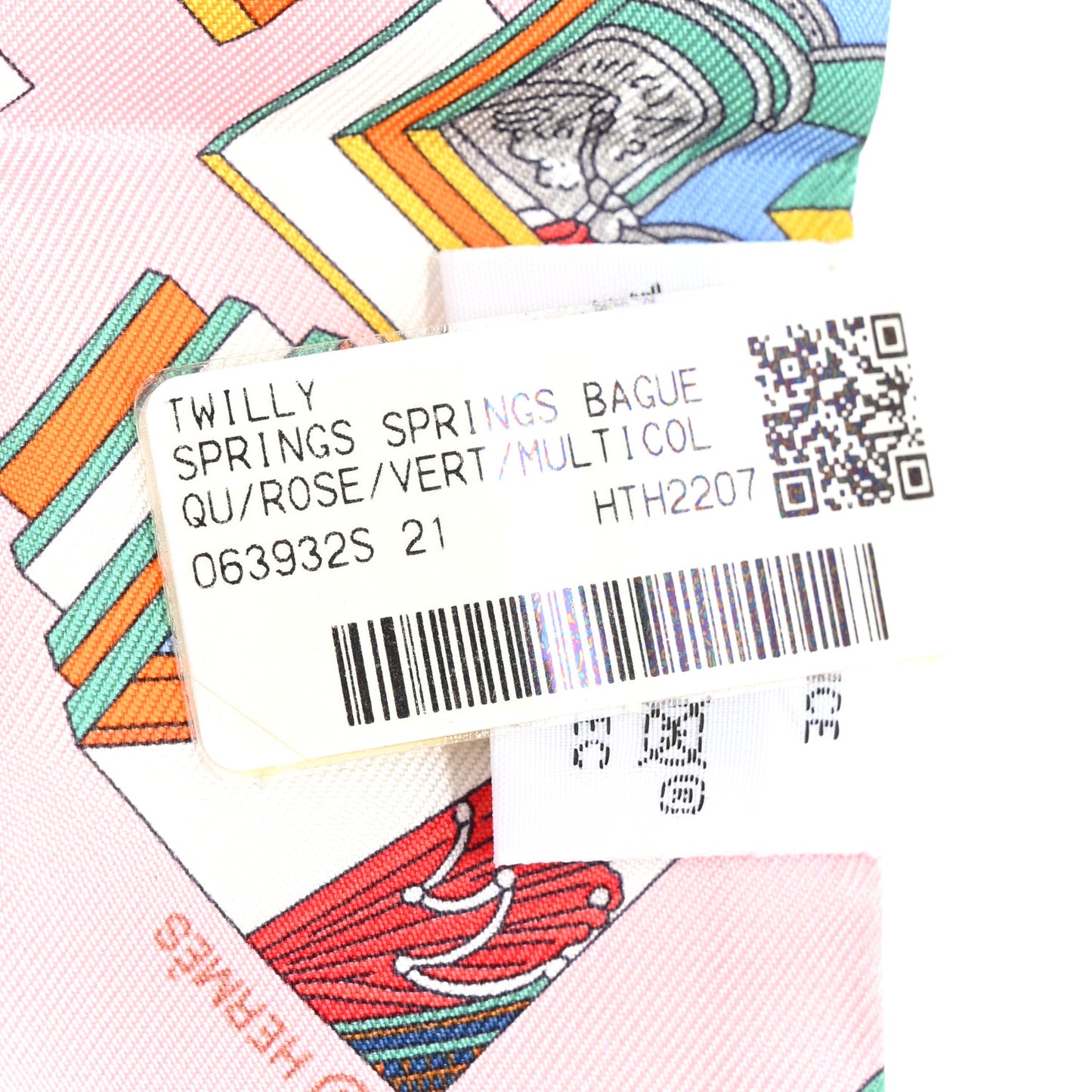 Silk Springs Springs Twilly Rose Vert Multicolor