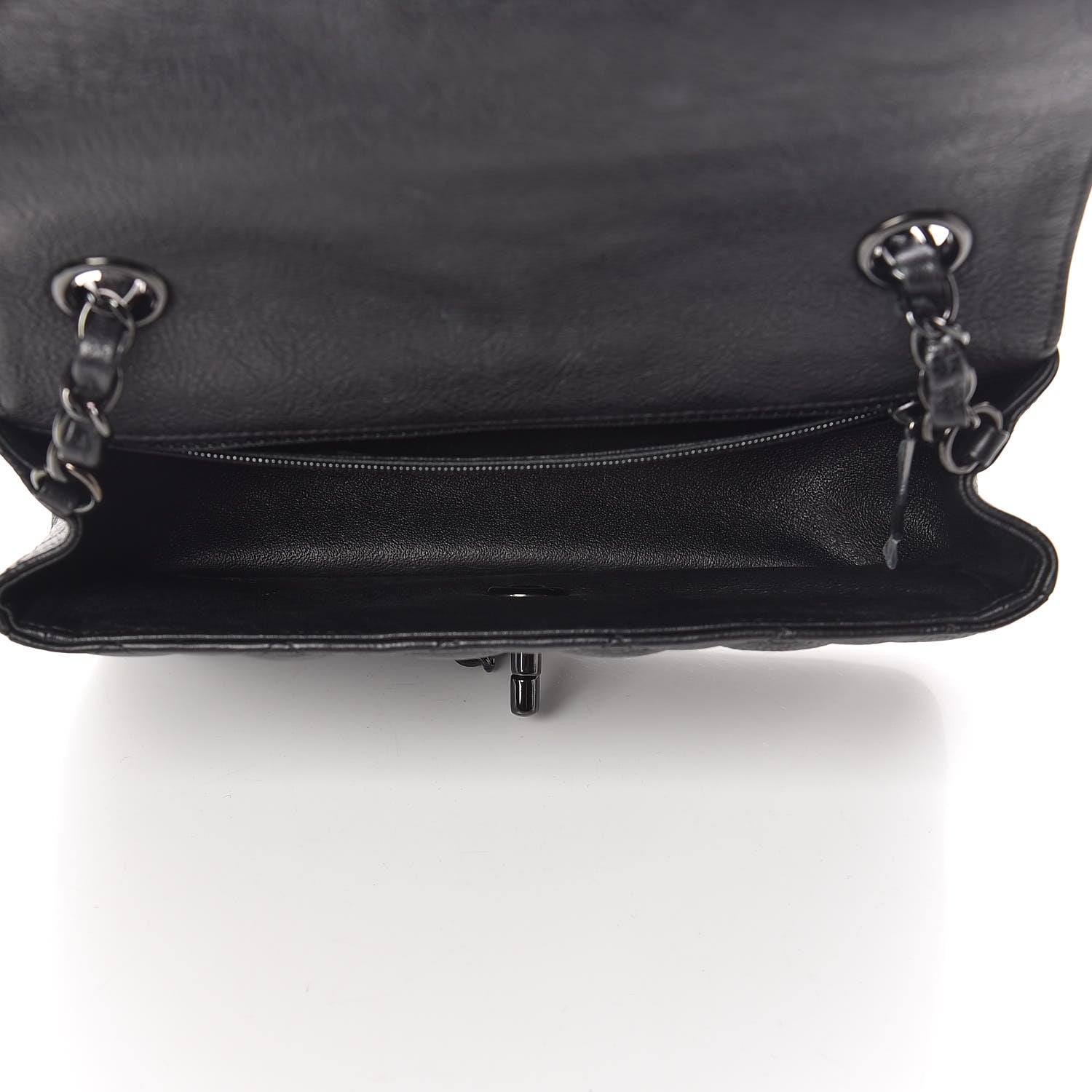 Chanel Crumpled Calfskin Quilted Mini Rectangular Flap So Black 5 of 12