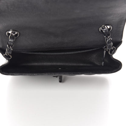 Chanel Crumpled Calfskin Quilted Mini Rectangular Flap So Black 5 of 12