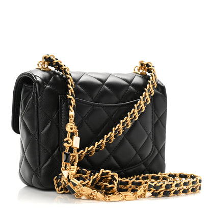 Chanel Lambskin Enamel Quilted Mini Flap Black 3 of 11