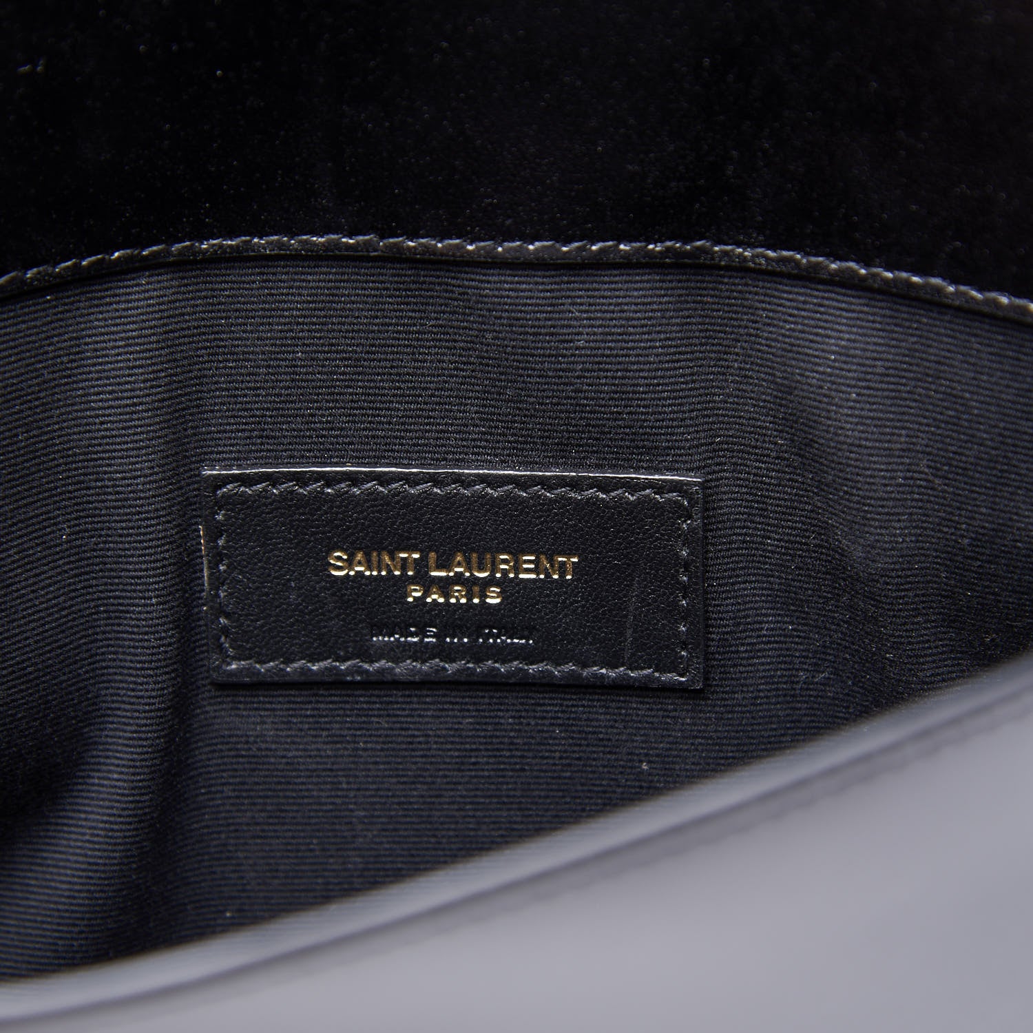Saint Laurent Smooth Shiny Calfskin Monogram Uptown Pouch Black 8 of 10