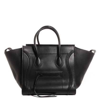 Celine Supple Calfskin Medium Phantom Luggage Black 1 of 9