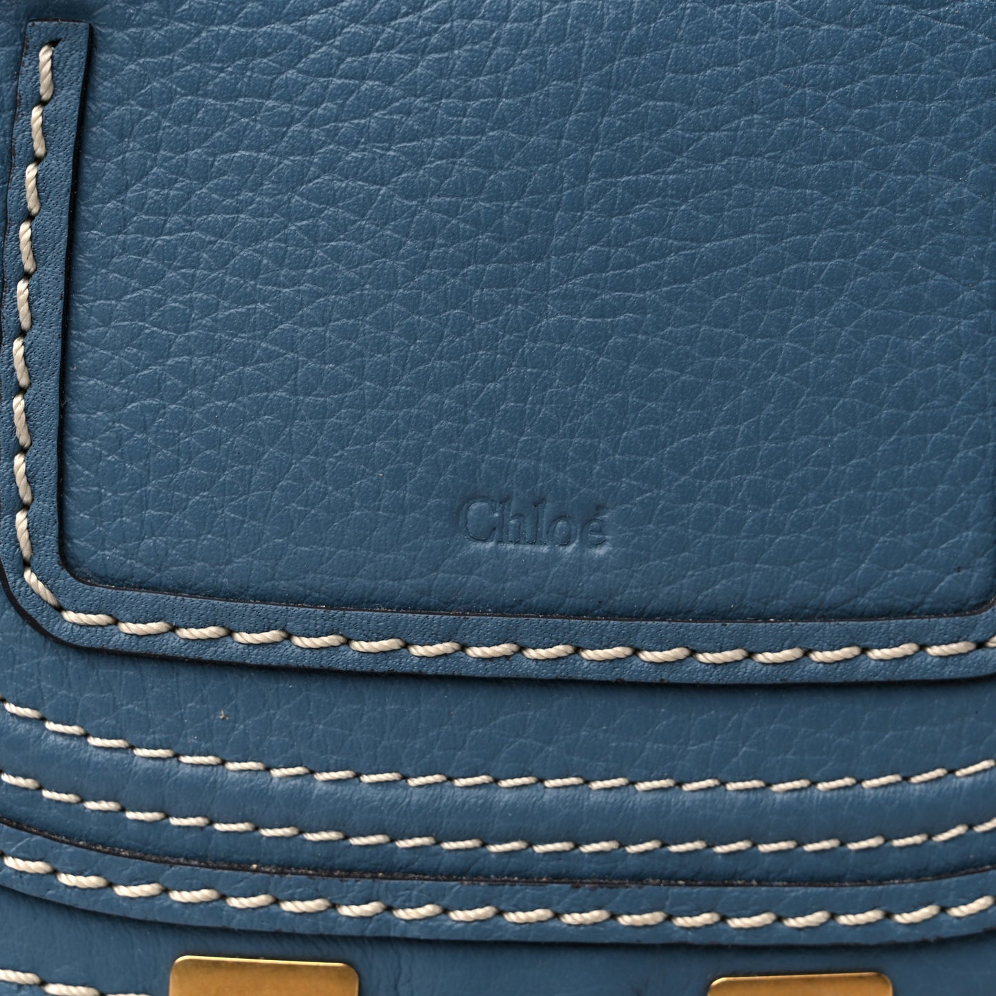 Raffia Small Grain Calfskin Mini Marcie Basket Mirage Blue