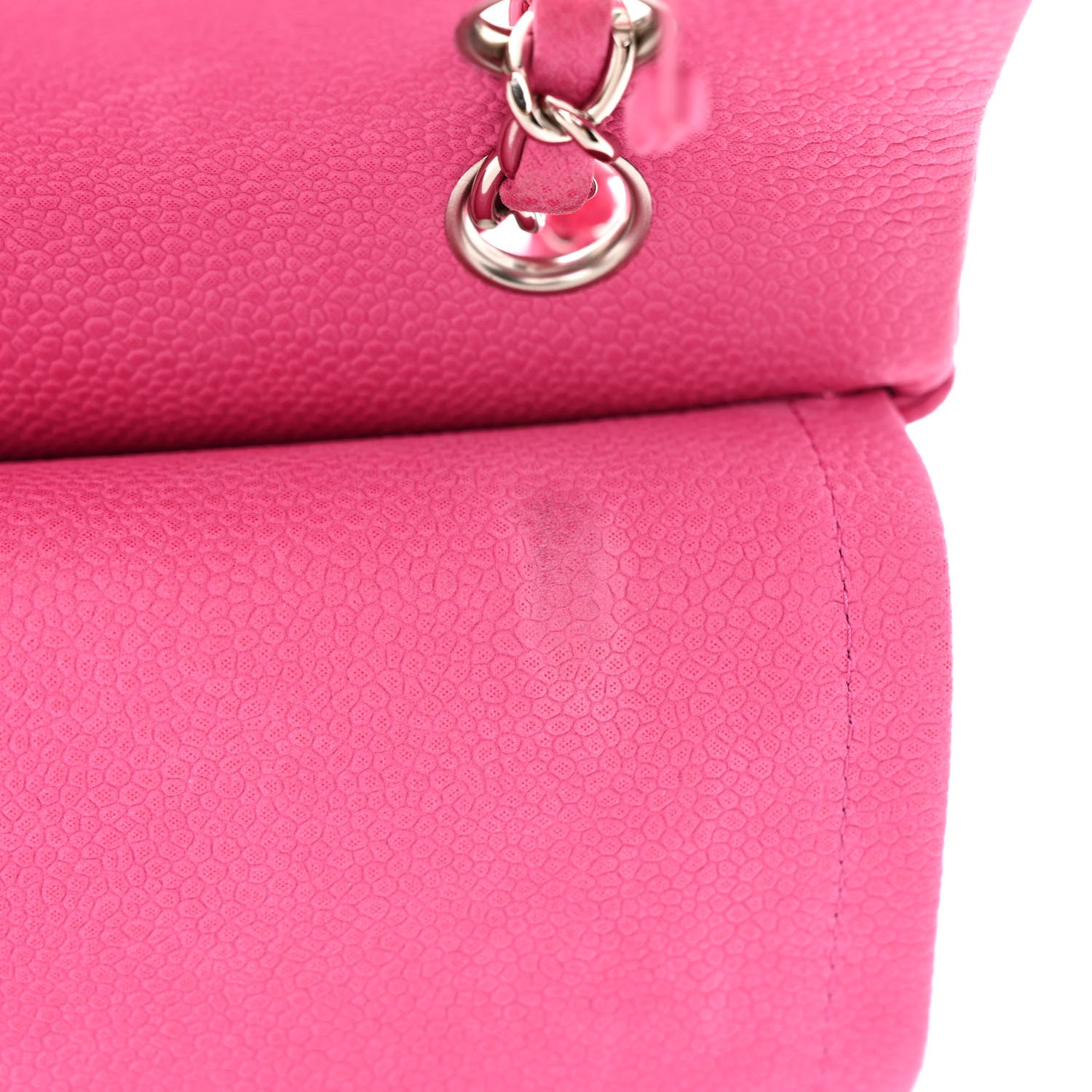 Chanel Iridescent Caviar Quilted Medium Double Flap Pink 13 of 15