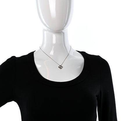 Van Cleef & Arpels 18K White Gold Diamond Guilloche Vintage Alhambra Pendant Necklace 2 of 5