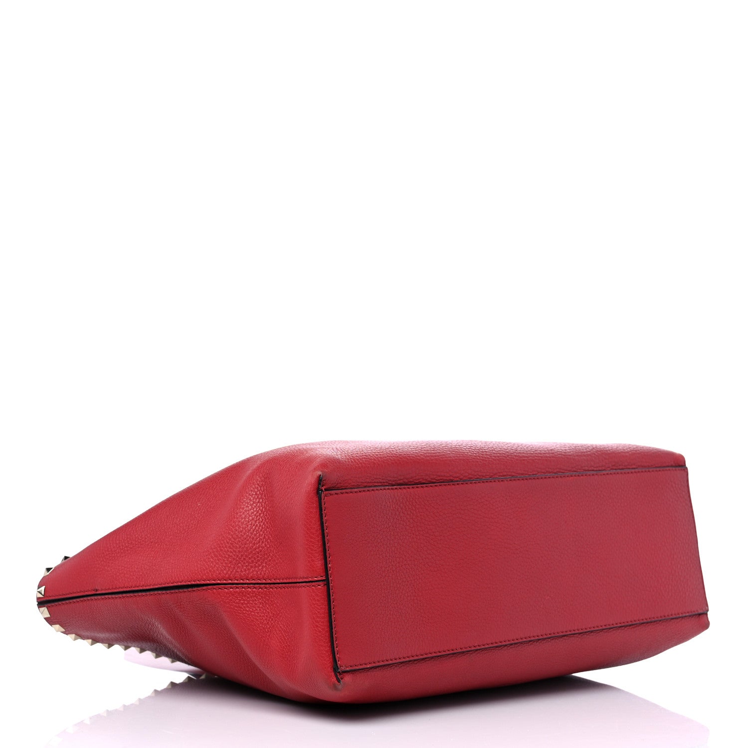 Valentino Garavani Grained Calfskin Rockstud Shoulder Tote Rosso Valentino 4 of 14