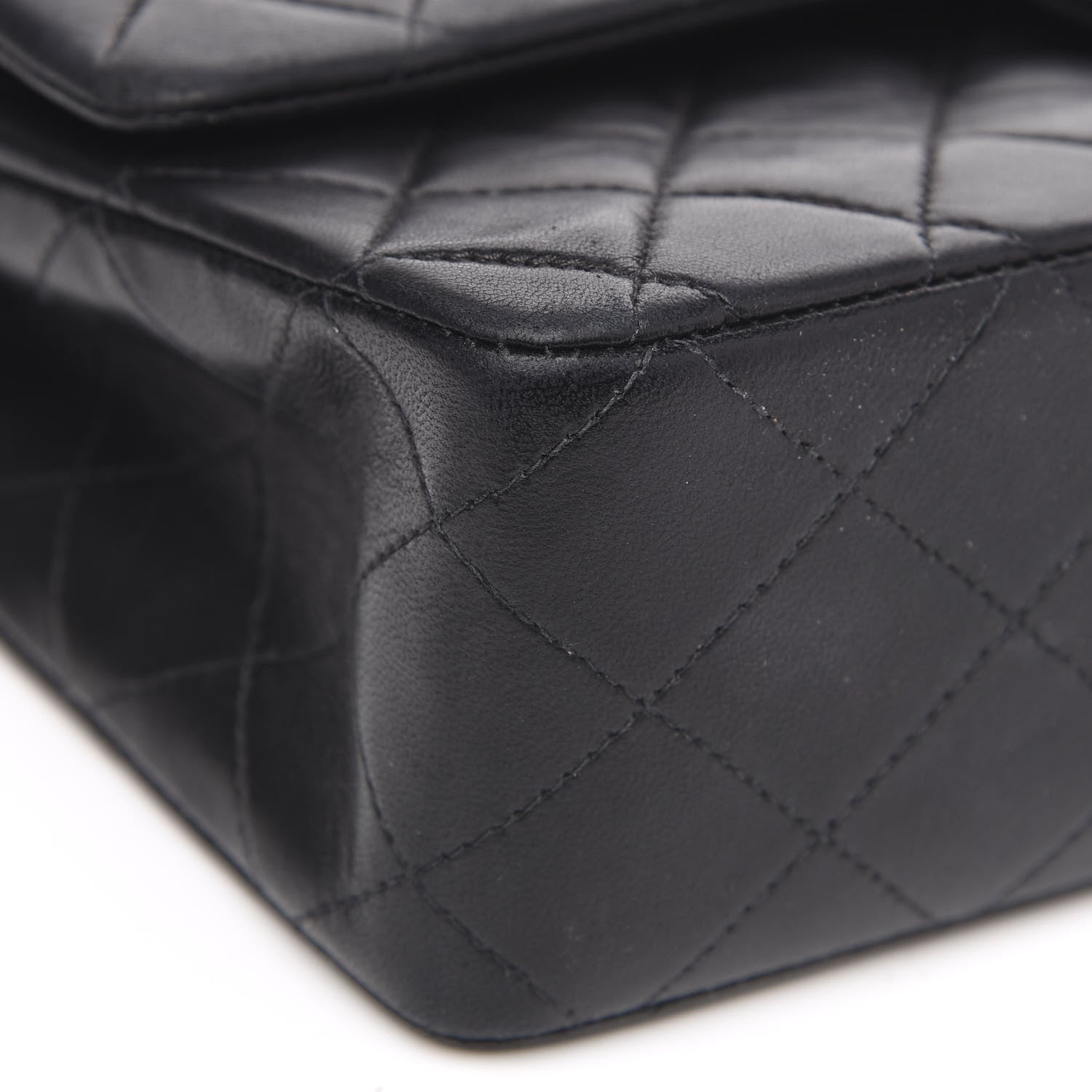 Chanel Lambskin Quilted Medium Double Flap Black 8 of 15