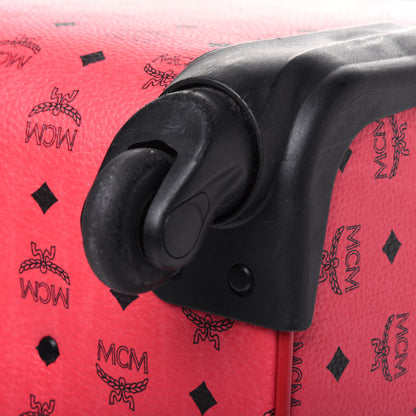 MCM Visetos Traveler Cabin Trolley Suitcase Pink 25 of 27